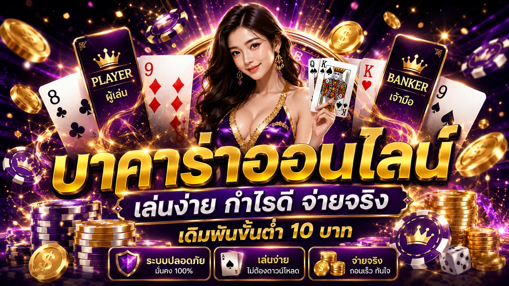 คาสิโนออนไลน์ SUPER ONE PLAY บาคาร่าสด รูเล็ตต์ เสือมังกร ถ่ายทอดสดจากสตูดิโอจริง